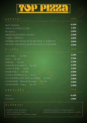  at Top Pizza in Ljubljana