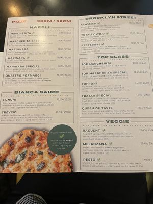 Menu as of May 2026  at Top Pizza in Ljubljana