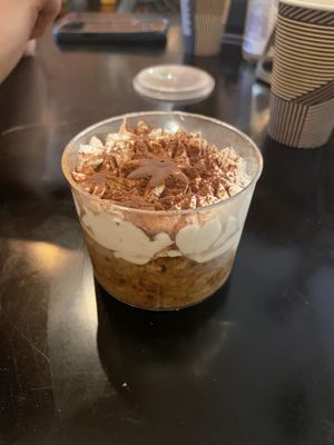 Vegan tiramisu  at Top Pizza in Ljubljana