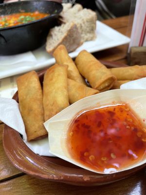 Vegan spring rolls  at Kapitein Zeppos in Amsterdam