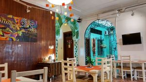 Inside at El Manso Boutique Hostel Restaurant in Guayaquil