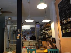 cooks at work  at Rayen Vegano in Madrid