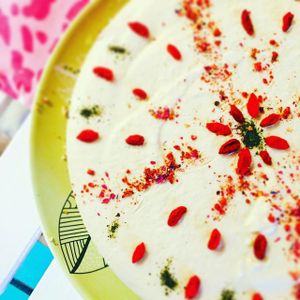 raw lemon cheesecake  at Rayen Vegano in Madrid