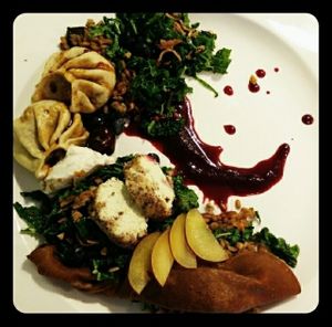 Ensalada de Mopur. Muy jummy. at Rayen Vegano in Madrid