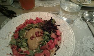 salad(starter for lunch) at Rayen Vegano in Madrid