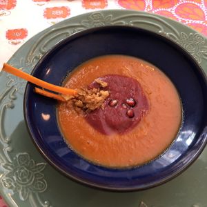 Soup at Rayen Vegano in Madrid