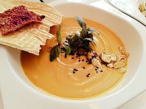 Gazpacho at Rayen Vegano in Madrid