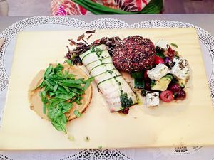 Lentill wrap at Rayen Vegano in Madrid