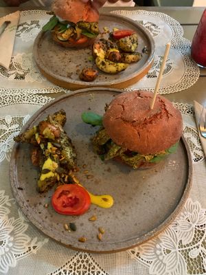 Seitan sandwich  at Rayen Vegano in Madrid