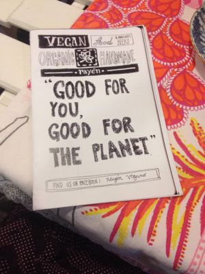 Rayen Vegano's cute menu :) at Rayen Vegano in Madrid