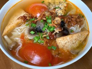 Bún riêu   at Bep Chay Nha An Vegetarian Bistro in Phu Quoc