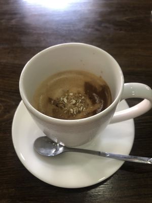 Vietnamese coffee with oat milk  at Bep Chay Nha An Vegetarian Bistro in Phu Quoc