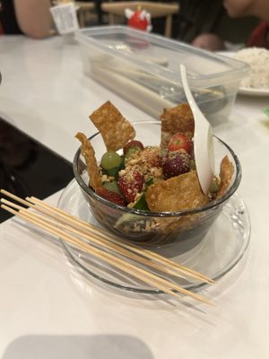 Signature strawberry rojak!  at Mama Go Vege Cafe in Ipoh