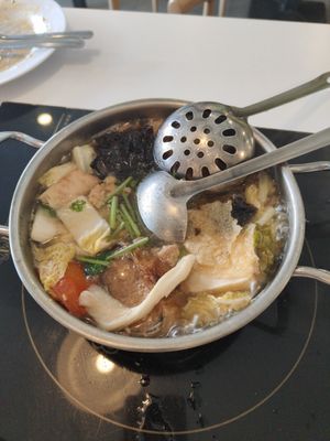 Fish soup at Mama Go Vege Cafe in Ipoh