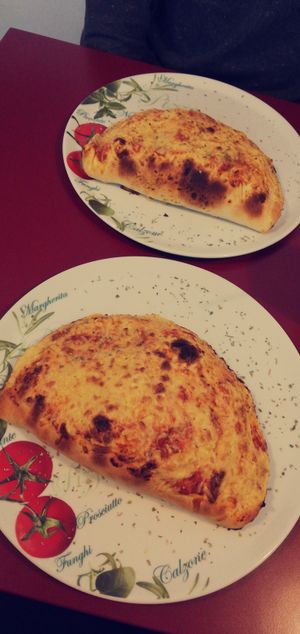 Vegan Calzone at Veggie House in Frankfurt