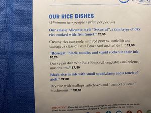 Carte  at La Blava in Palafrugell