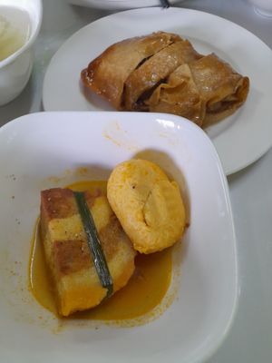Vegan no duck egg and vegan no belly pork at Lục Bổ Đề Duyen in Ho Chi Minh City