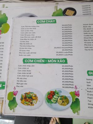 Menu at Lục Bổ Đề Duyen in Ho Chi Minh City
