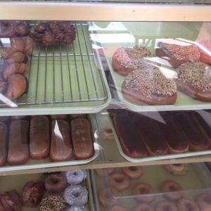 Bakery case at Ronald's Donuts in Las Vegas