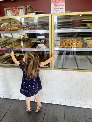 Hard to pick just one😄 at Ronald's Donuts in Las Vegas