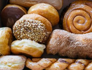 assorted vegan donuts at Ronald's Donuts in Las Vegas