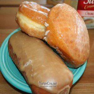 maple glazed, jelly filled, and regular glazed at Ronald's Donuts in Las Vegas