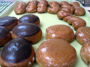 "Cream" filled vegan donut selection at Ronald's Donuts in Las Vegas