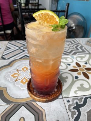 refreshing mocktail  at The Healing Kitchen in Cat Ba