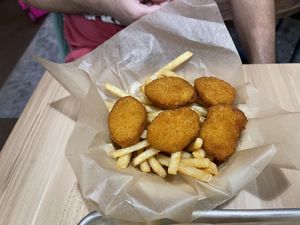Kids meal with impossible nuggets   at A Lo Vegano Orlando in Orlando