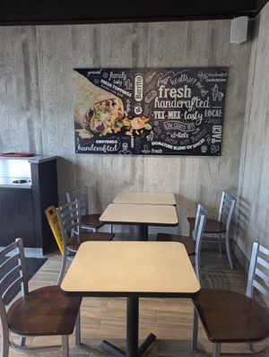Seating area at BarBurrito in Kawartha Lakes