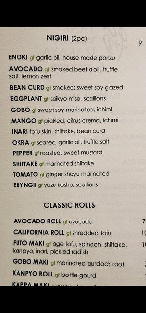  at Tane Vegan Izakaya in Palo Alto