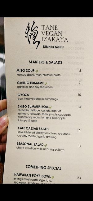  at Tane Vegan Izakaya in Palo Alto