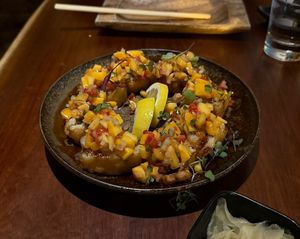 Half moon roll with soy paper.  at Tane Vegan Izakaya in Palo Alto