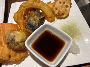 Tempura at Tane Vegan Izakaya in Palo Alto