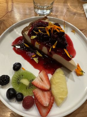 Yuzu cheezecake  at Tane Vegan Izakaya in Palo Alto