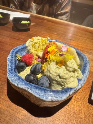 Pistachio Ice Cream at Tane Vegan Izakaya in Palo Alto