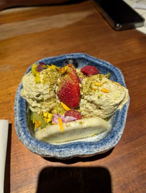 Pistachio Ice Cream at Tane Vegan Izakaya in Palo Alto