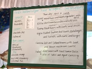 Menu  at Peace Natural Vegan Food in Berkeley