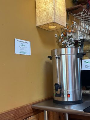 Complimentary kukicha at Peace Natural Vegan Food in Berkeley