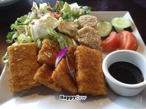 Tonkatsu tofu and brown rice at Kabuki in Irvine