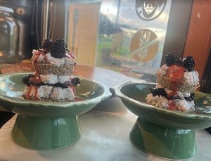 sugar free, dairy free, and gluten free shortcake at Mandala Living Foods Cafe in Anahola