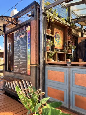 Back seating  at Mandala Living Foods Cafe in Anahola