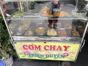 Food choices   at Sau Ha Com Chay in Ho Chi Minh City