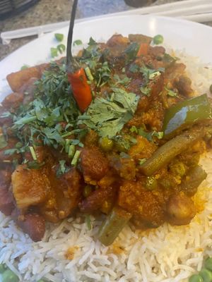 Vegan vindaloo  at India Restaurant in Providence