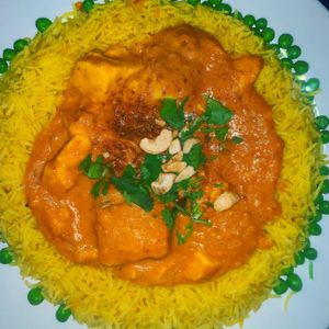 Korma curry with tofu  at India Restaurant in Providence