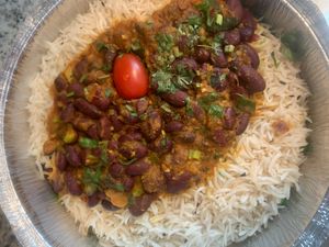 Punjabi-Style Rajma - Kidney beans slow cooked with onion, ginger, fresh tomatoes, cilantro and spices at India Restaurant in Providence