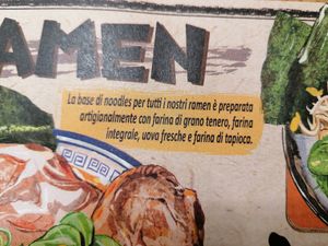 the ramen noodles are with eggs so pay attention when ordering, ramen are only vegetarian at Mic Ramen in Bergamo