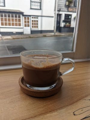 70% house blend hot chocolate   at Tempt in Totnes