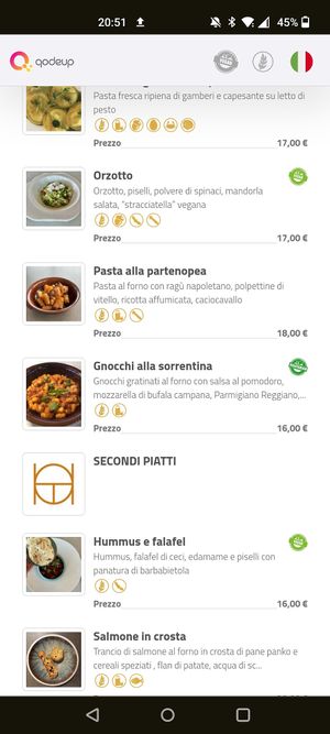 Menu at Elephant Bistrot in Moniga Del Garda