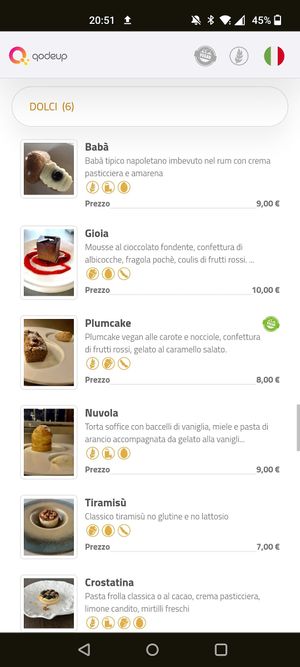 Menu at Elephant Bistrot in Moniga Del Garda